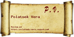 Polatsek Vera névjegykártya